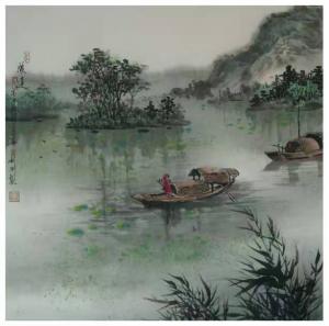 艺术品图片：艺术家刘剑刚国画作品名称《【山水5】作者刘剑刚》议价