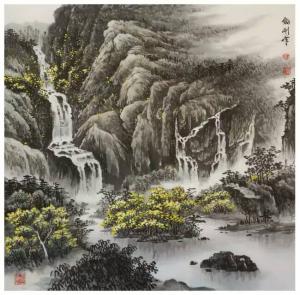 艺术品图片：艺术家刘剑刚国画作品名称《【山水9】作者刘剑刚》议价