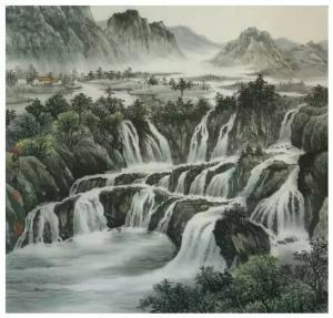 艺术品图片：艺术家刘剑刚国画作品名称《【山水13】作者刘剑刚》议价