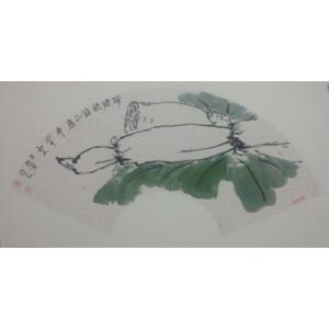 艺术品图片：艺术家朱德宾国画作品名称《【花鸟扇面2】作者朱德宾》价格200.00 元