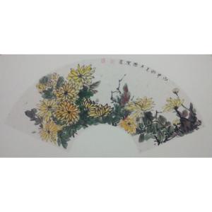 艺术品图片：艺术家朱德宾国画作品名称《【花鸟扇面3】作者朱德宾》价格200.00 元