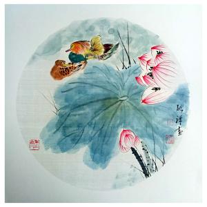 艺术品图片：艺术家张清永国画作品名称《【鸳鸯1】》价格888.00 元
