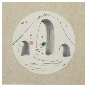 艺术品图片:艺术家徐继良国画作品名称《【攀登】作者徐继良》价格432.00 元