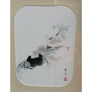 徐继良国画作品《【虾蟹图】作者徐继良》价格720.00元