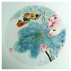 艺术品图片：艺术家张清永国画作品名称《【鸳鸯戏水2】》价格858.00 元