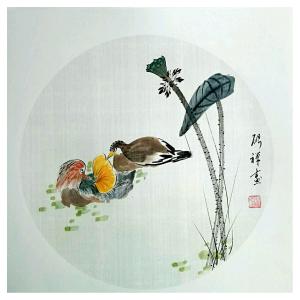 艺术品图片：艺术家张清永国画作品名称《【鸳鸯戏水3】》价格858.00 元