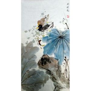 艺术品图片：艺术家张清永国画作品名称《【荷塘景色2】》价格858.00 元