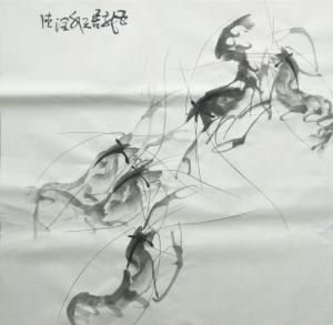 胡小炜（润德）国画作品《五龙图》价格4200.00元