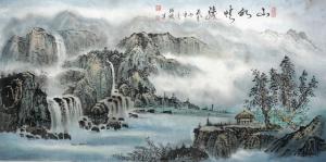 艺术品图片：艺术家杨柏欣国画作品名称《山水情缘   作者 杨柏欣》价格960.00 元