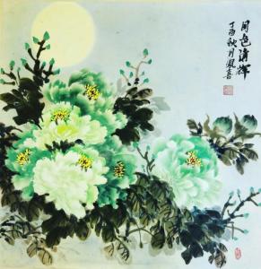 卢凤喜国画作品-《花开富贵》