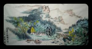 艺术品图片：艺术家赵运泉国画作品名称《长夏村越风日清》价格8000.00 元