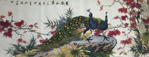 艺术品图片：艺术家赵仲谋国画作品名称《孔雀，黄山，》价格20000.00 元