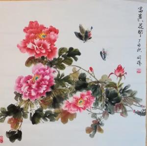 艺术品图片：艺术家李同辉国画作品名称《【富贵花开】》价格1500.00 元