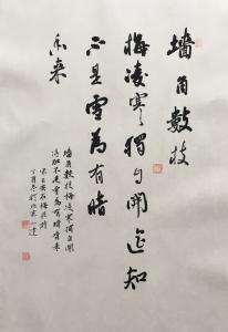 艺术品图片：艺术家李小建书法作品名称《王安石梅花诗》价格580.00 元