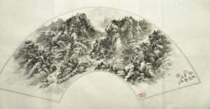 艺术品图片：艺术家李明成国画作品名称《山水》价格2600.00 元