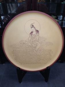 艺术品图片：艺术家李明成书法作品名称《小隶书法宜兴紫砂盘》价格30000.00 元