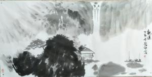 艺术品图片：艺术家庞懿中国画作品名称《观瀑》价格40000.00 元