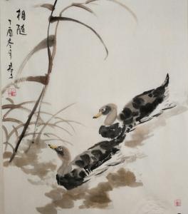 田君才国画作品《双鸭》价格4800.00元