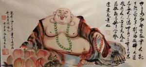 艺术品图片：艺术家尚建国国画作品名称《中华大自在弥勒佛》价格40000.00 元