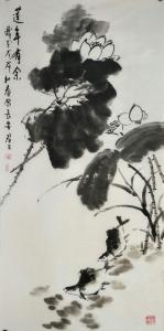 艺术品图片：艺术家田君才国画作品名称《莲年有余》价格9600.00 元