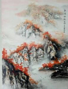 艺术品图片：艺术家陈刚国画作品名称《秋水依依》价格1500.00 元