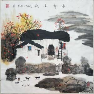 艺术品图片：艺术家李振军国画作品名称《水乡金秋》价格680.00 元