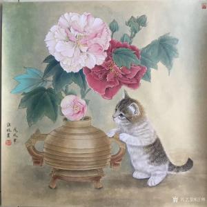 艺术品图片：艺术家汪林国画作品名称《探花》价格600.00 元