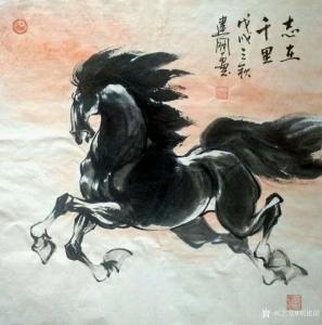 艺术品图片：艺术家刘建国国画作品名称《志在千里》价格480.00 元