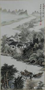 周顺生国画作品《三尺中堂家在漓江边》价格900.00元