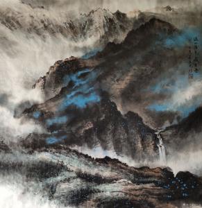 艺术品图片：艺术家王元国画作品名称《深山浩气藏古寺》价格1000.00 元
