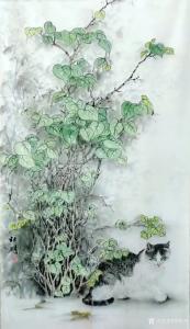 艺术品图片：艺术家罗虹明国画作品名称《新绿》价格1000.00 元