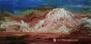 艺术品图片：艺术家刘烽油画作品名称《赤水》议价