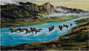 艺术品图片：艺术家叶英伦国画作品名称《驰骋旷阔天地》价格8898000.00 元