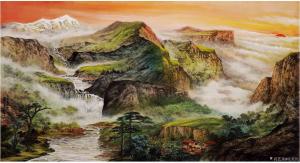 艺术品图片：艺术家叶英伦国画作品名称《美景秀色甜心屋》价格8988888.00 元