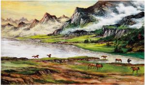 艺术品图片：艺术家叶英伦国画作品名称《闲情逸致乐良驹》价格8600000.00 元