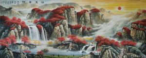 艺术品图片：艺术家宁建华国画作品名称《山水画-鸿运当头》价格1200.00 元