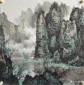 艺术品图片：艺术家谷风国画作品名称《漓江山水》价格800.00 元