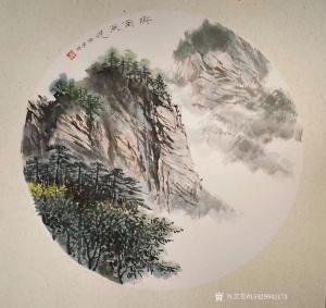 艺术品图片：艺术家悦阁林国画作品名称《山水画-终南风光》价格300.00 元