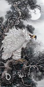 艺术品图片：艺术家谷风国画作品名称《鹰-霸者》价格1600.00 元