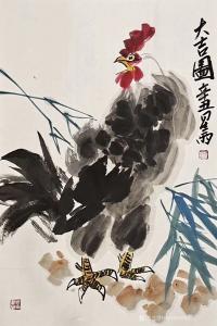 艺术品图片：艺术家书画家韩星雨国画作品名称《大吉图》价格3000.00 元