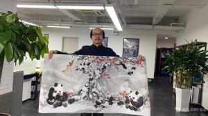 艺术品图片：艺术家红高粱国画作品名称《陈金石手绘国宝》议价