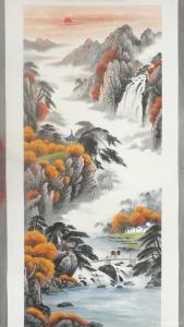 艺术品图片：艺术家李崇山国画作品名称《旭日东升》价格1300.00 元