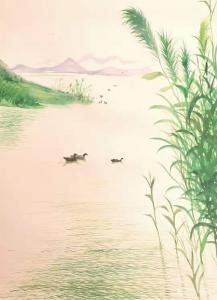 艺术品图片：艺术家王征明国画作品名称《水意画“游湖”》议价