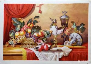 艺术品图片：艺术家黎群油画作品名称《静物》价格800.00 元