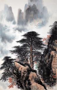 艺术品图片：艺术家罗树辉国画作品名称《天都赞》价格8000.00 元