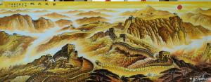 艺术品图片：艺术家宁建华国画作品名称《金色长城》价格2200.00 元