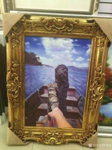 艺术品图片：艺术家罗鸿羽油画作品名称《相携朝美》价格15800.00 元