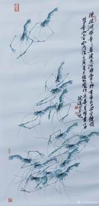 艺术品图片：艺术家李振阳国画作品名称《彩虾》价格3800000.00 元