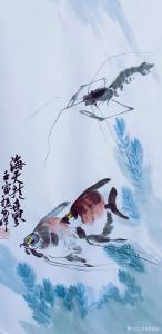 艺术品图片：艺术家李振阳国画作品名称《鱼虾图》价格60000.00 元