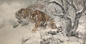 艺术品图片：艺术家王耀峰国画国画作品名称《原创虎》价格150000.00 元